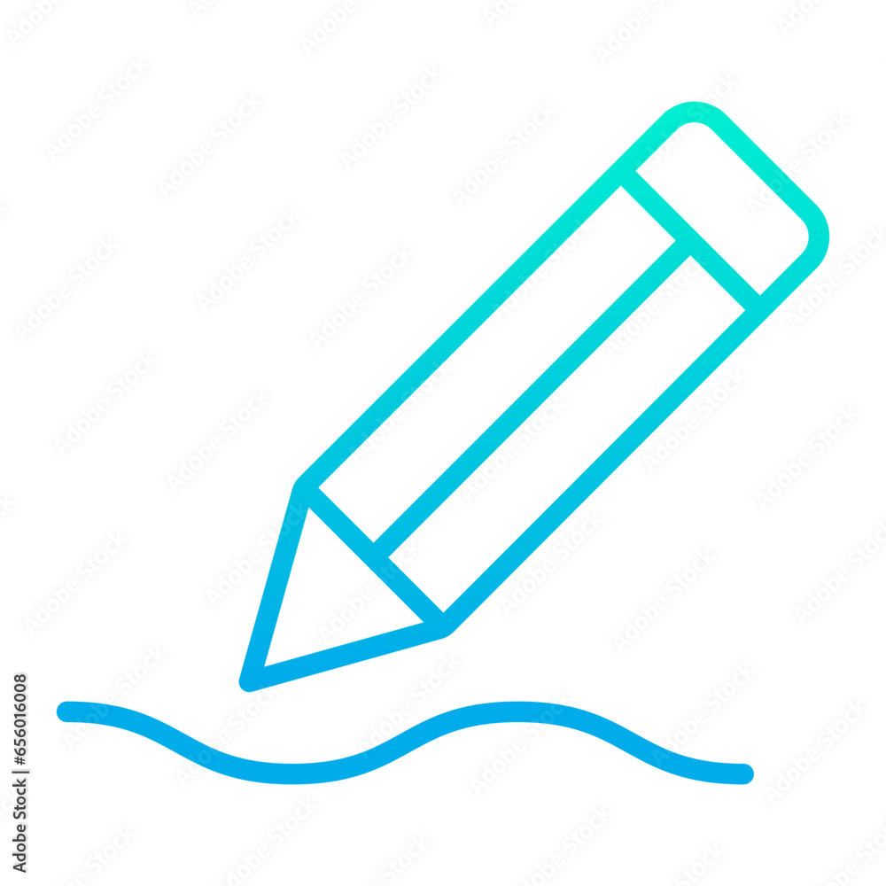 Outline gradient Pencil icon Outline gradient Pencil icon