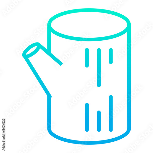 Outline gradient Log icon