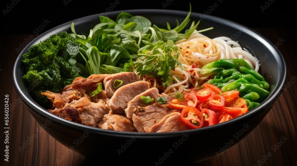 Fototapeta premium stir fried chicken with vegetables
