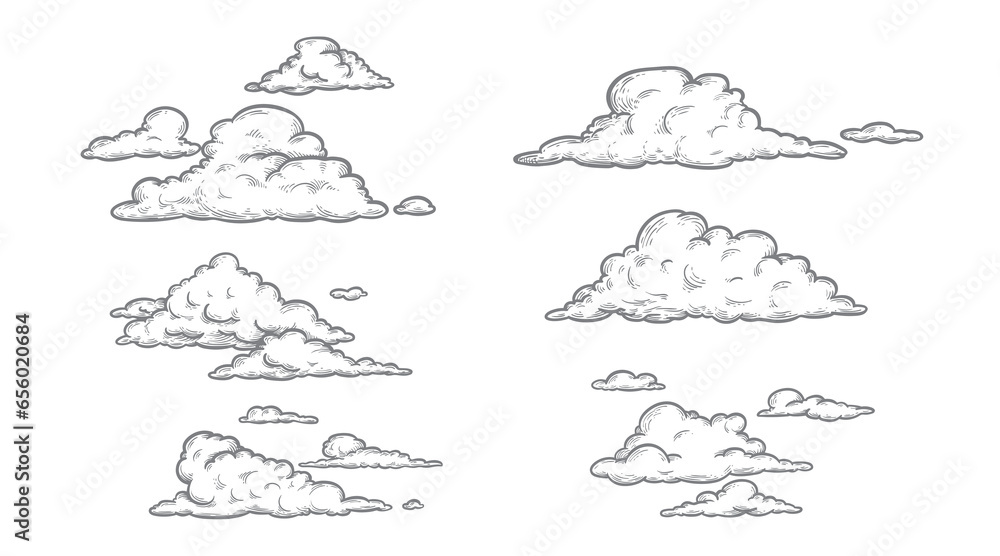 Fotografie Sketch clouds