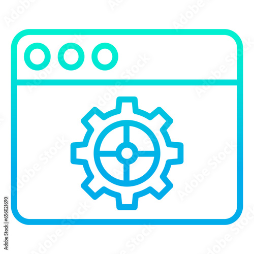 Outline gradient Web Settings icon