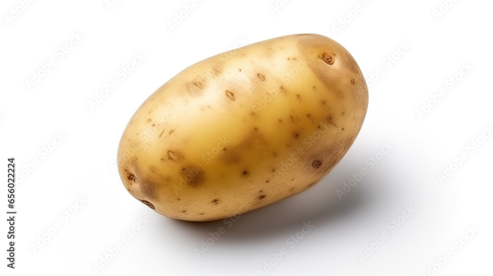Raw potato isolated on white background. Generative Ai Raw potato isolated on white background. Generative Ai