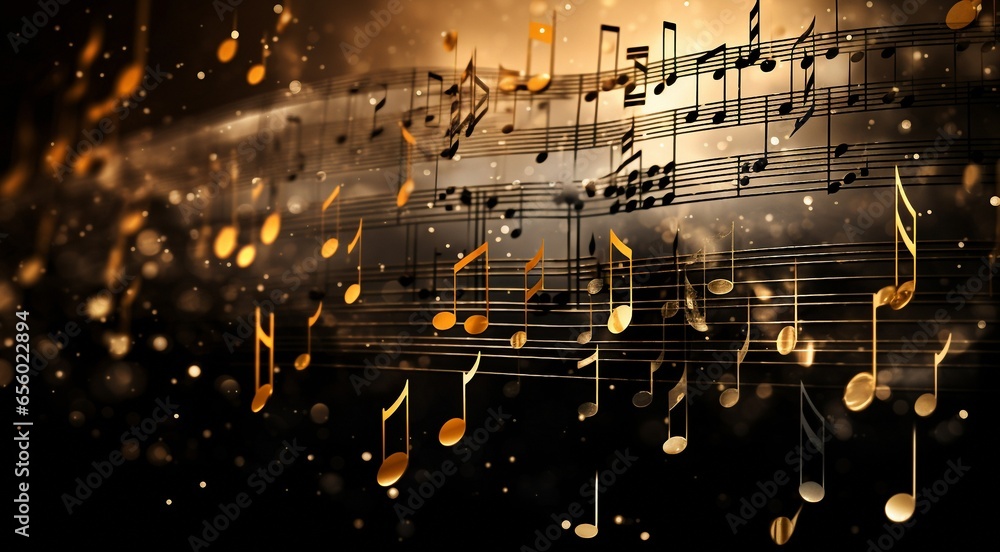 music background, musical wallpaper, abstract music background, hd music banner - obrazy, fototapety, plakaty 
