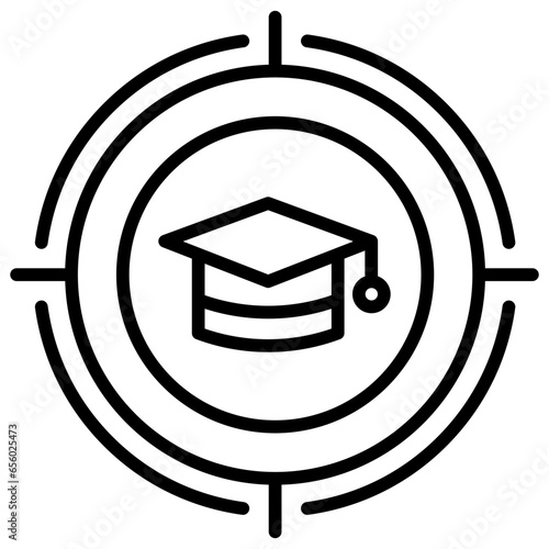 Outline Education Target icon