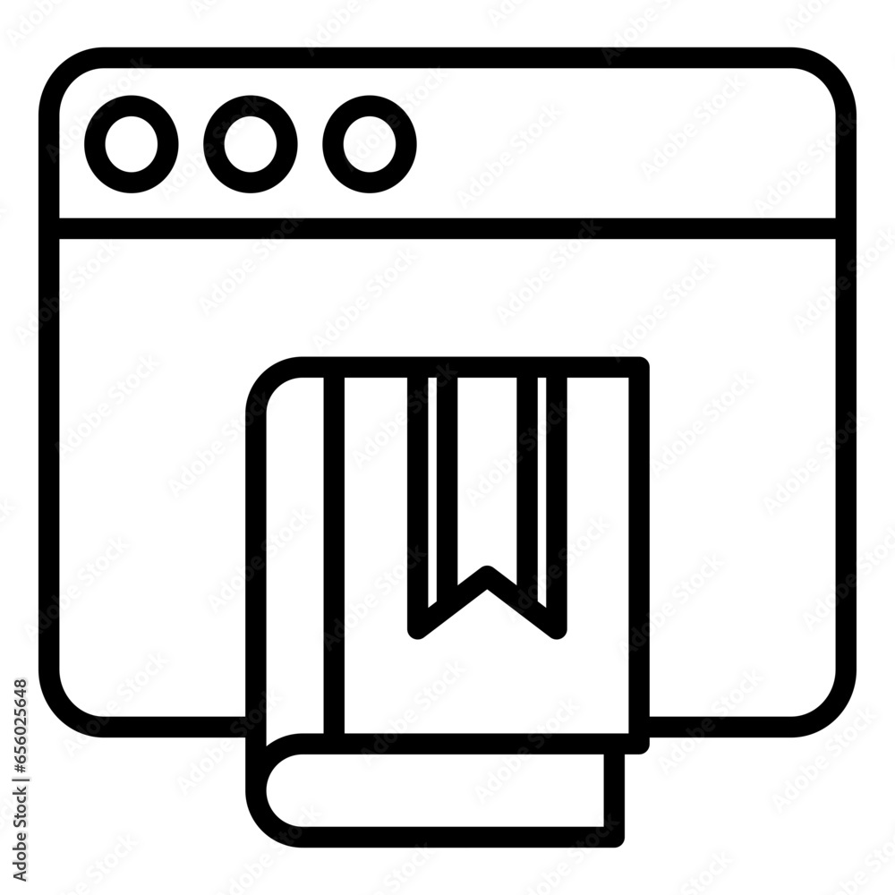 Outline Web Book icon Outline Web Book icon