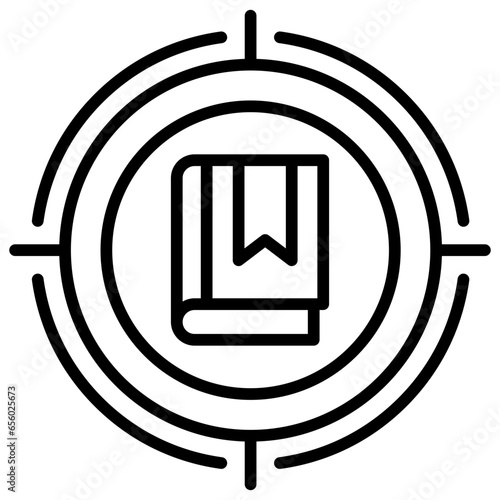 Outline Target Book icon