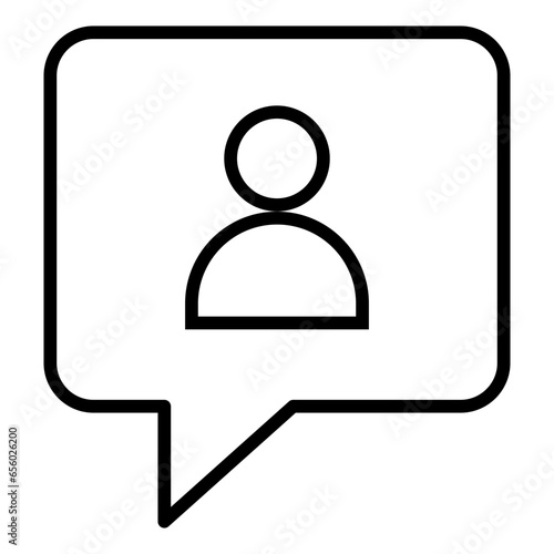 Outline User chat icon