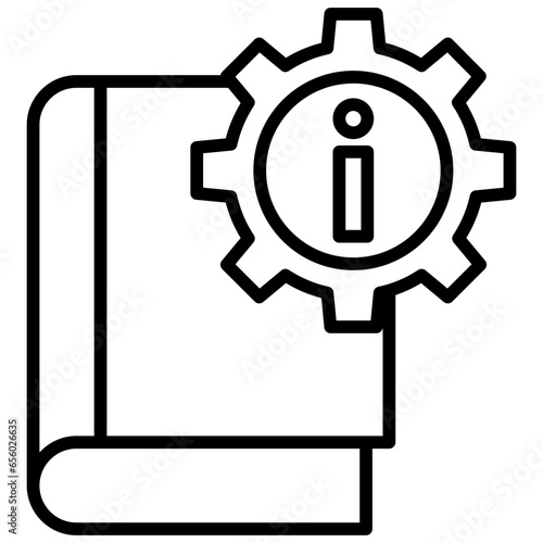 Outline Info book icon