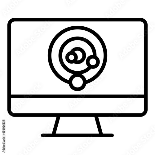 Outline Astrophysics screen icon