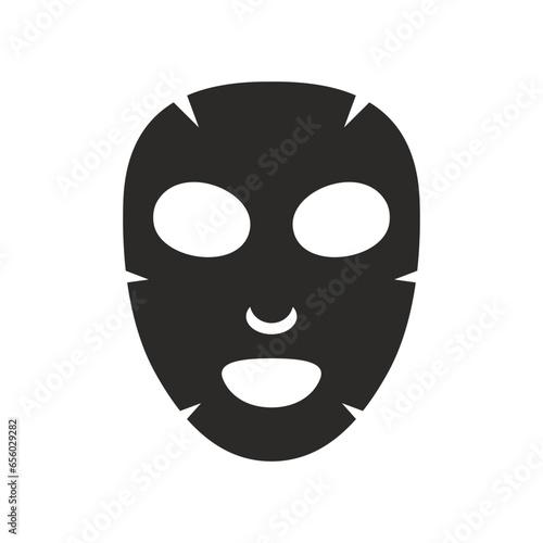 Facial sheet mask icon. Vector icon isolated on white background.