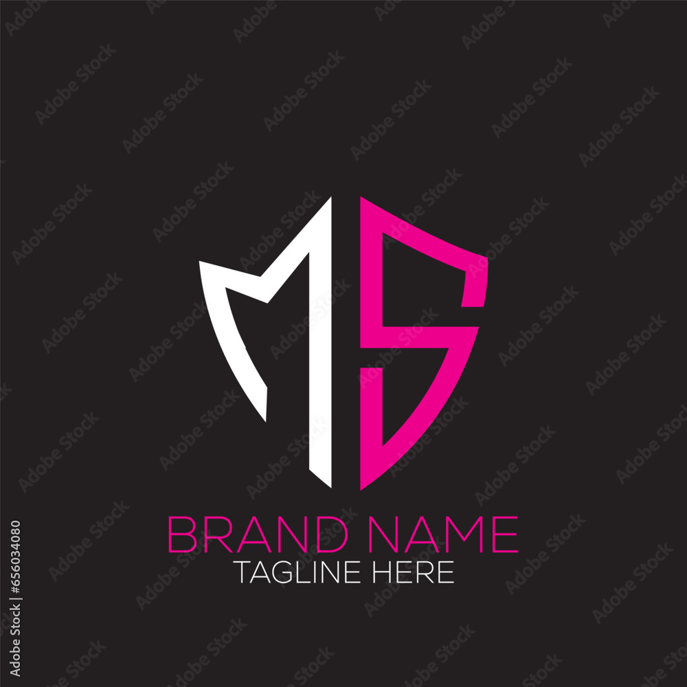 MS letter logo creative design with vector graphic, MS simple and modern logo design.MS unique abstract letter logo design.backround with black. MS letter logo creative design with vector graphic, MS simple and modern logo design.MS unique abstract letter logo design.backround with black.