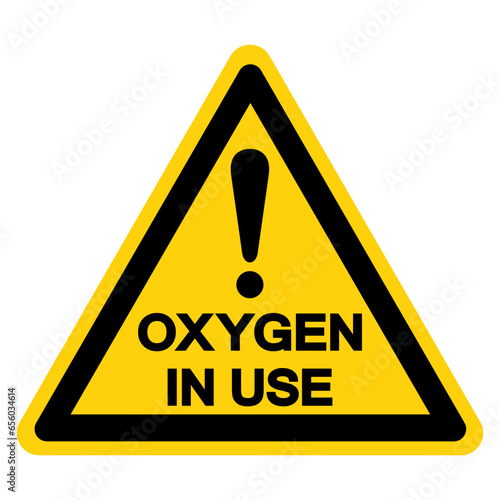 Oxygen In Use Symbol Sign, Vector Illustration, Isolate On White Background Label .EPS10