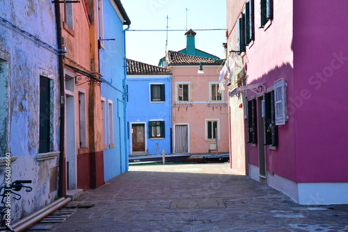 Case colorate nella isola di Burano