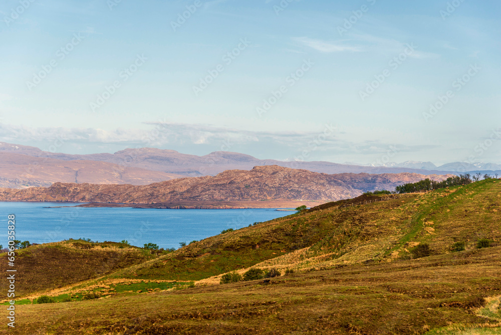 Naklejka premium isle of skye, scotland, spring landscape