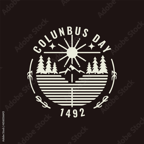 Columbus day t-shirt design.