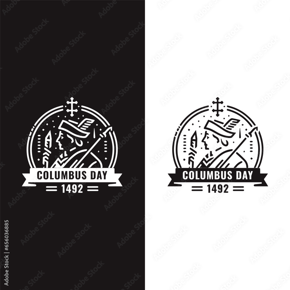 Obraz premium Columbus day t-shirt design.