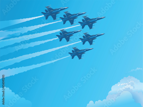 Eagle fighter jet plane taking off during exercise