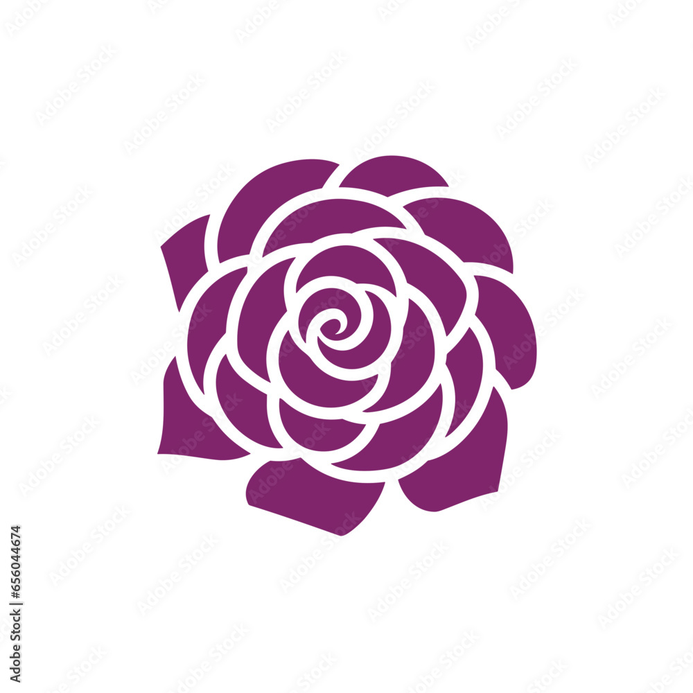 A beautiful rose vector art logo A beautiful rose vector art logo
