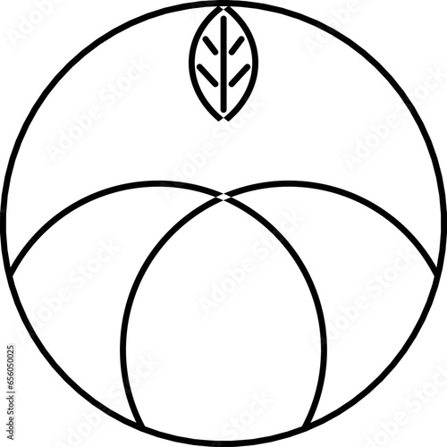 Decorative circle for minimalist logo