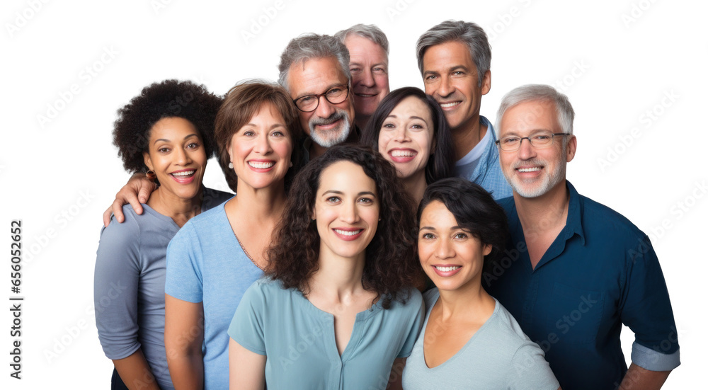 diversity group of happy people, group photo at a party or corporate event, png file of isolated cutout object on transparent background. diversity group of happy people, group photo at a party or corporate event, png file of isolated cutout object on transparent background.
