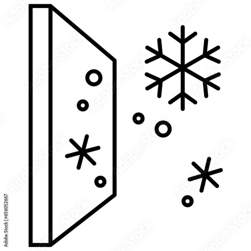 antifreeze surface snowflake  snowflakes cold protection icon outline  	