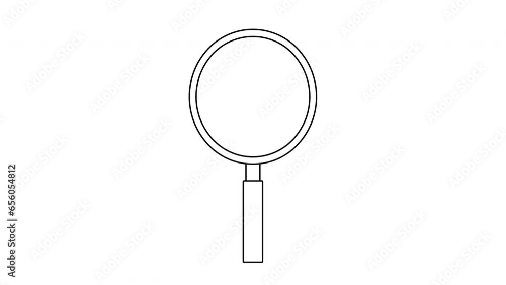 animated video of a sketch forming a magnifying glass animated video of a sketch forming a magnifying glass