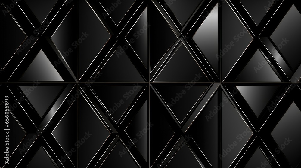 Obraz premium Modern black geometry abstract background. Dark Minimal Web banner in Geometric shape. Futuristic Design Illustration. Black Friday sale, Cyber Monday concept..