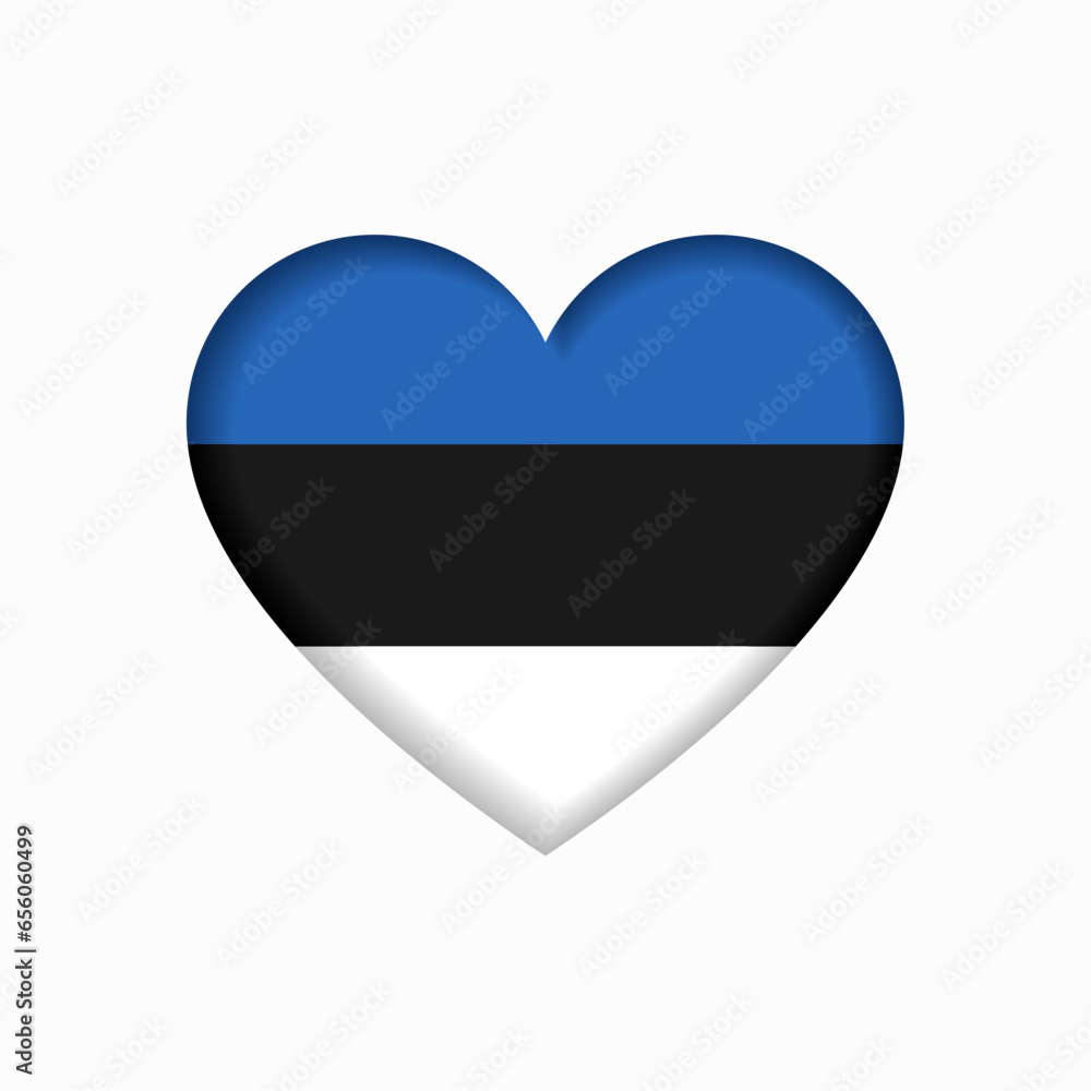 Estonian flag heart-shaped sign. Vector illustration. Estonian flag heart-shaped sign. Vector illustration.