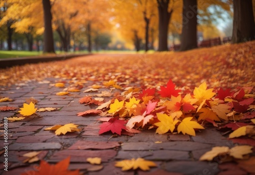 Beautiful autumn landscape with Colorful foliag
