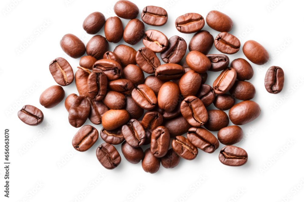 Coffee beans isolated on white background. Close-up. Coffee beans isolated on white background. Close-up.