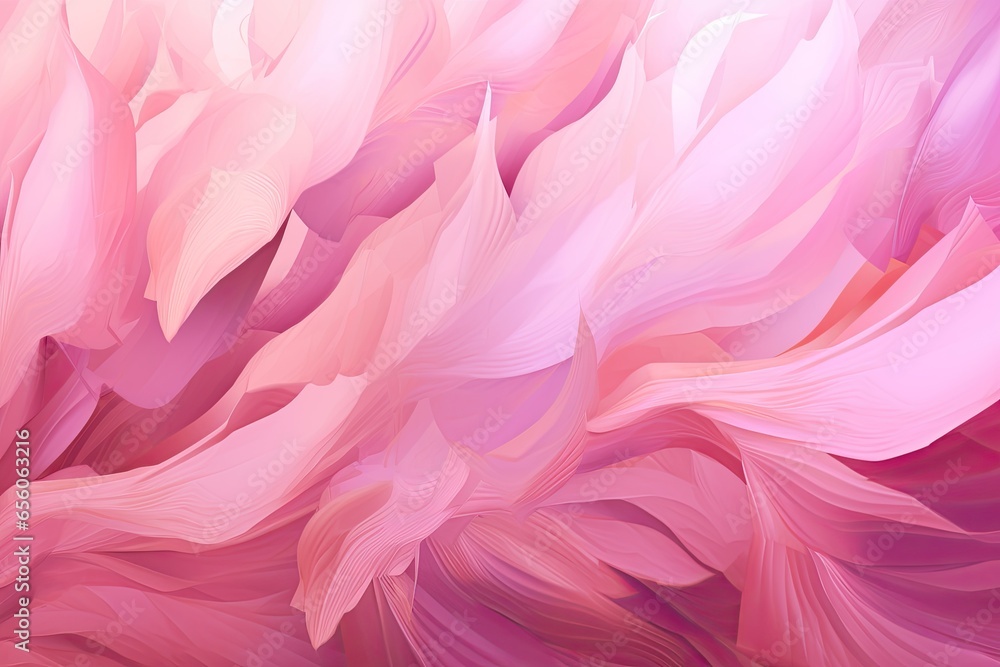 Visualize a Dreamy Pink Abstract Background with Flowing Shapes: A Digital Illustration, generative AI