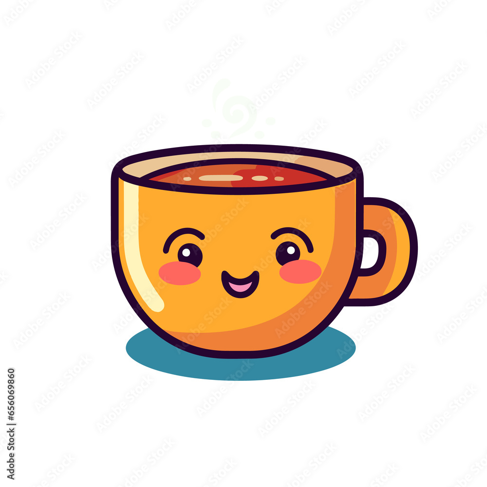 Happy coffee cup cartoon , Illustration, Cartoon PNG Happy coffee cup cartoon , Illustration, Cartoon PNG