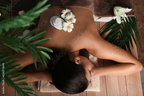 Attractive woman relaxing i...