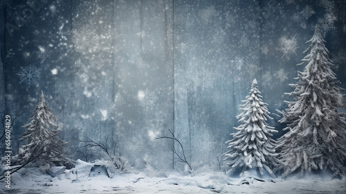 Pano de Natal, parede, árvore de Natal, neve, inverno