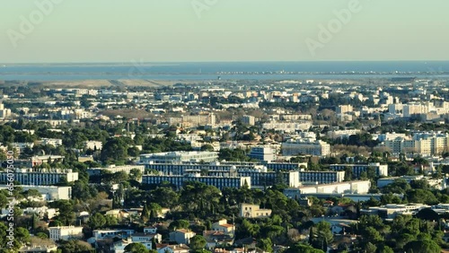 Wallpaper Mural Montpellier from above: a harmonious blend of urban structures and verdant  Torontodigital.ca