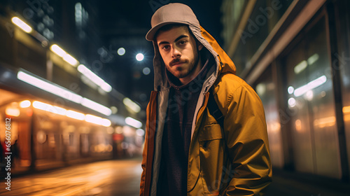 Casual Elegance Embodied: Relaxed Male Model Posing with Style, Generative Ai