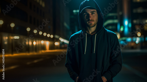 Embrace the Calm: Male Model in Relaxed Pose Exuding Confidence, Generative Ai