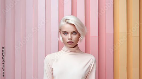 Studio Background Model Female Pose, Generative Ai