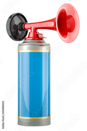 Handheld Air Horn, Sport air horn, 3D rendering isolated on transparent background photo