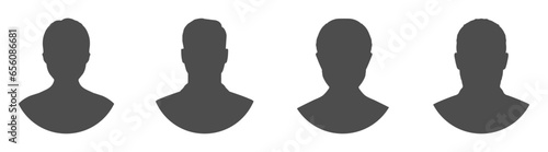 Default anonymous user portrait vector illustration flat vector graphic designs set. Mordern and trendy user portrait icon