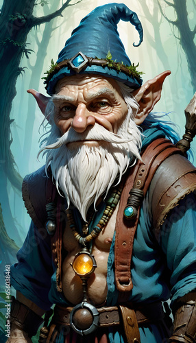 ugly old gnome shaman generative ai