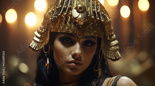 Portrait of the egyptian queen Cleopatra.generative ai 