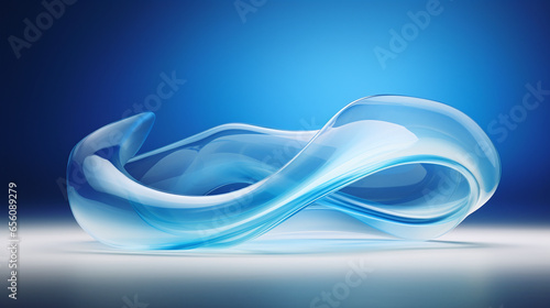 translucent resin waves, colorful animated stills, blue and azure.