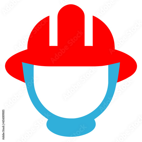 Fire department emblem with red helmet, first responder service symbol