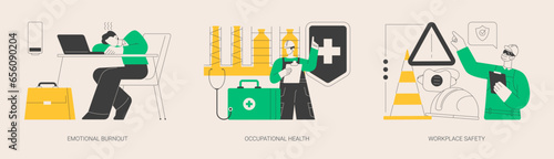 Employee health abstract concept vector illustrations. photo