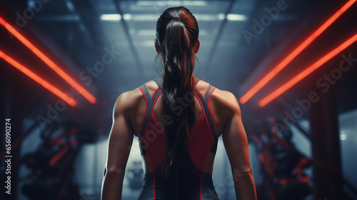 strong woman in gym 