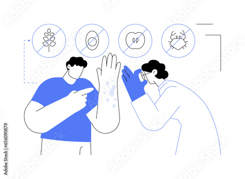 Allergy symptoms abstract concept vector illustration.
