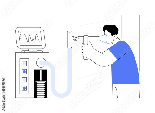 Lung function tests abstract concept vector illustration.