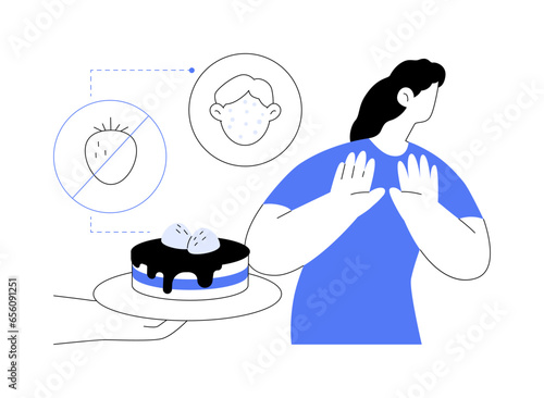 Allergen avoidance abstract concept vector illustration.