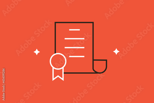 Geometric charter document illustration in flat style design. Vector illustration.